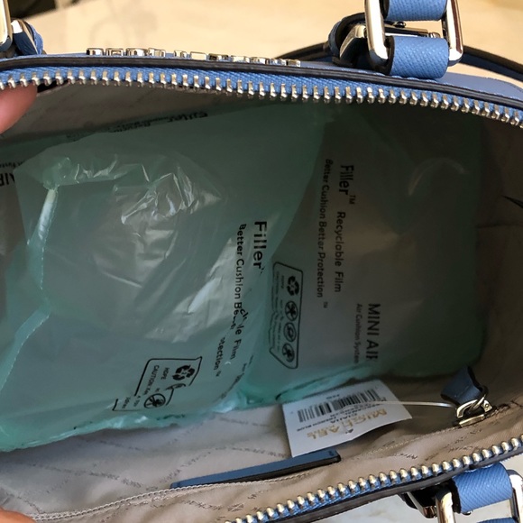 NWT Michael Kors md Ciara handbag&wristlet Blue - Picture 5 of 8